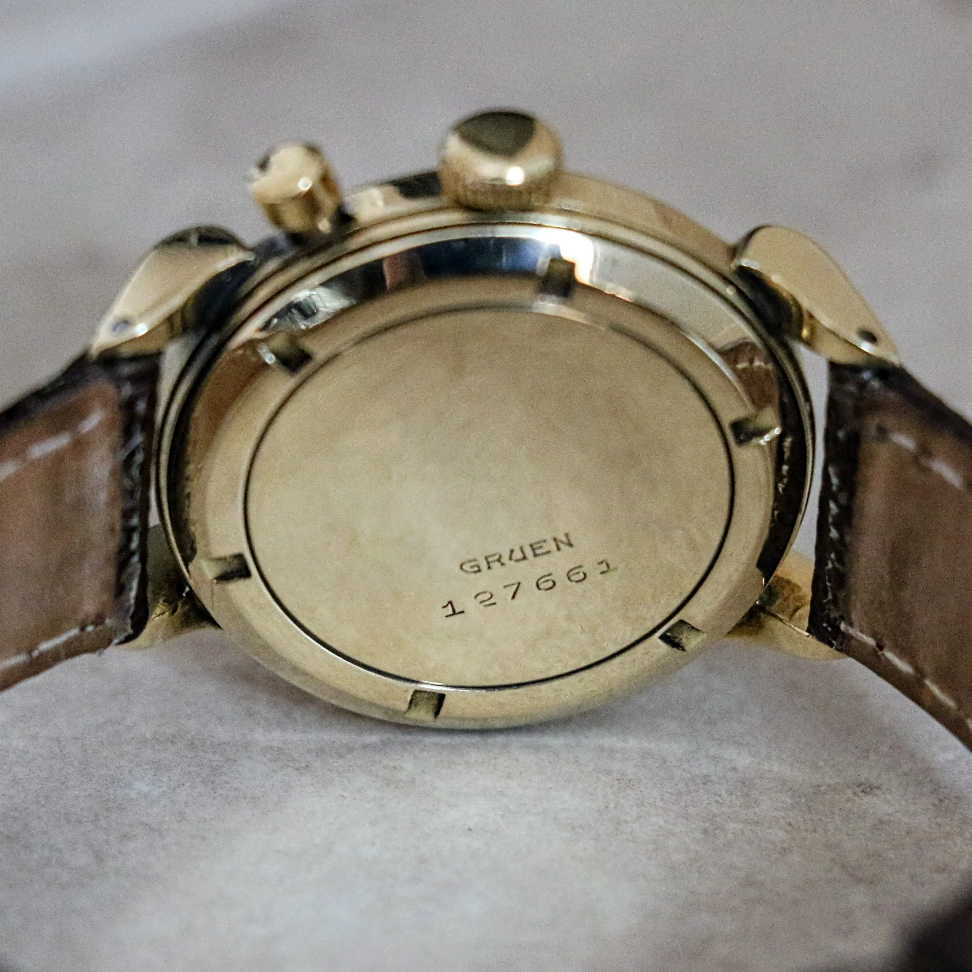 14K GOLD GRUEN Precision Chrono-Timer Wristwatch Doctors Pulsometer Vintage Watch