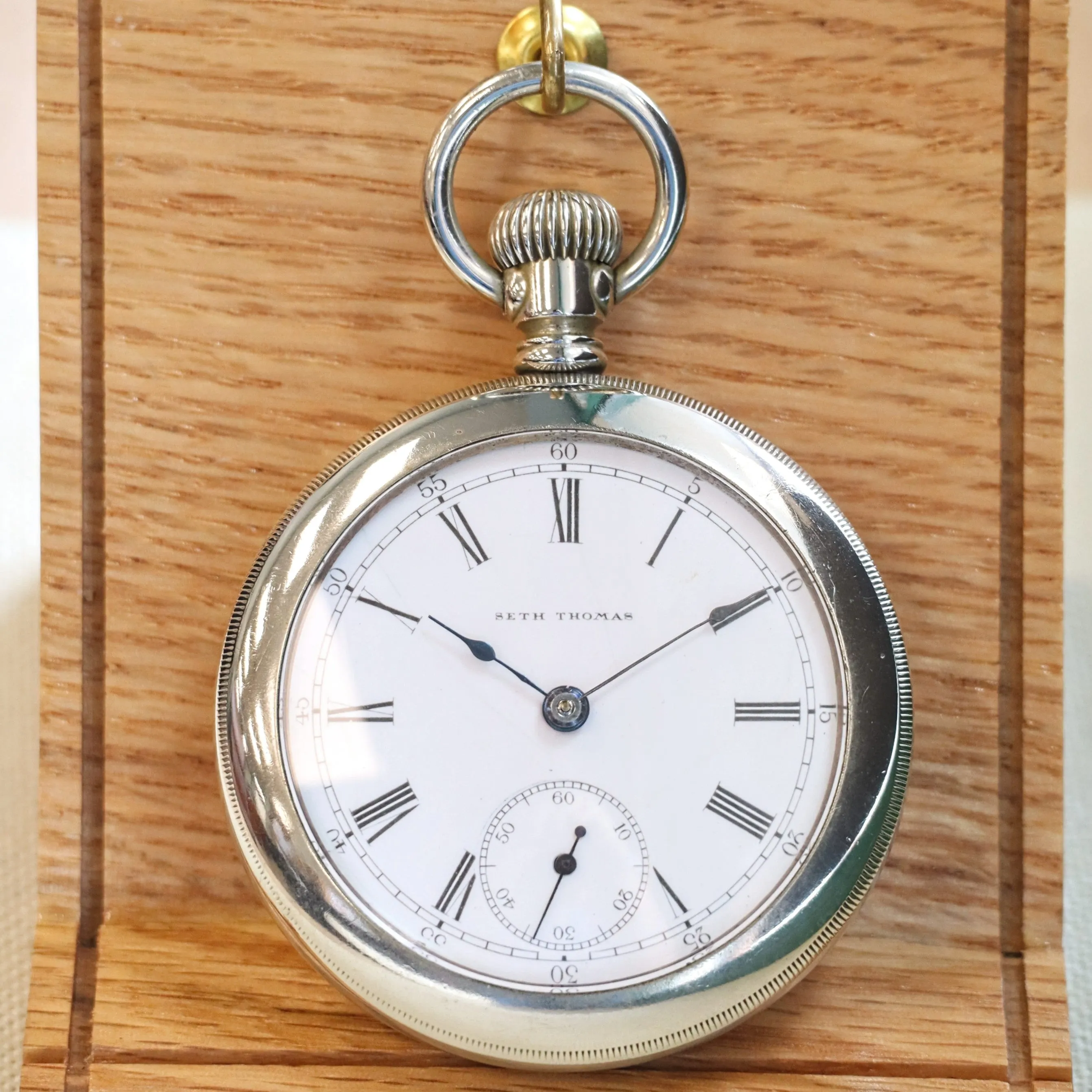 1900 SETH THOMAS Pocket Watch Openface 18s Grade 106 Lever Set 11 Jewels - Made in U.S.A.