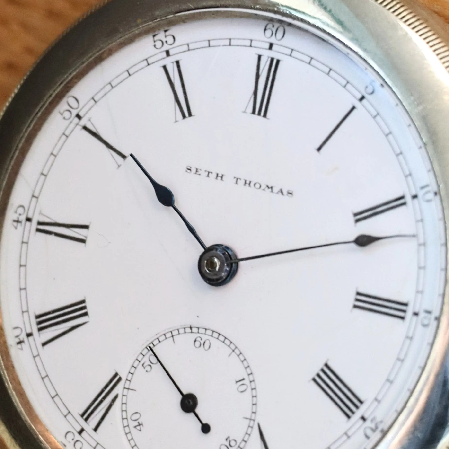 1900 SETH THOMAS Pocket Watch Openface 18s Grade 106 Lever Set 11 Jewels - Made in U.S.A.