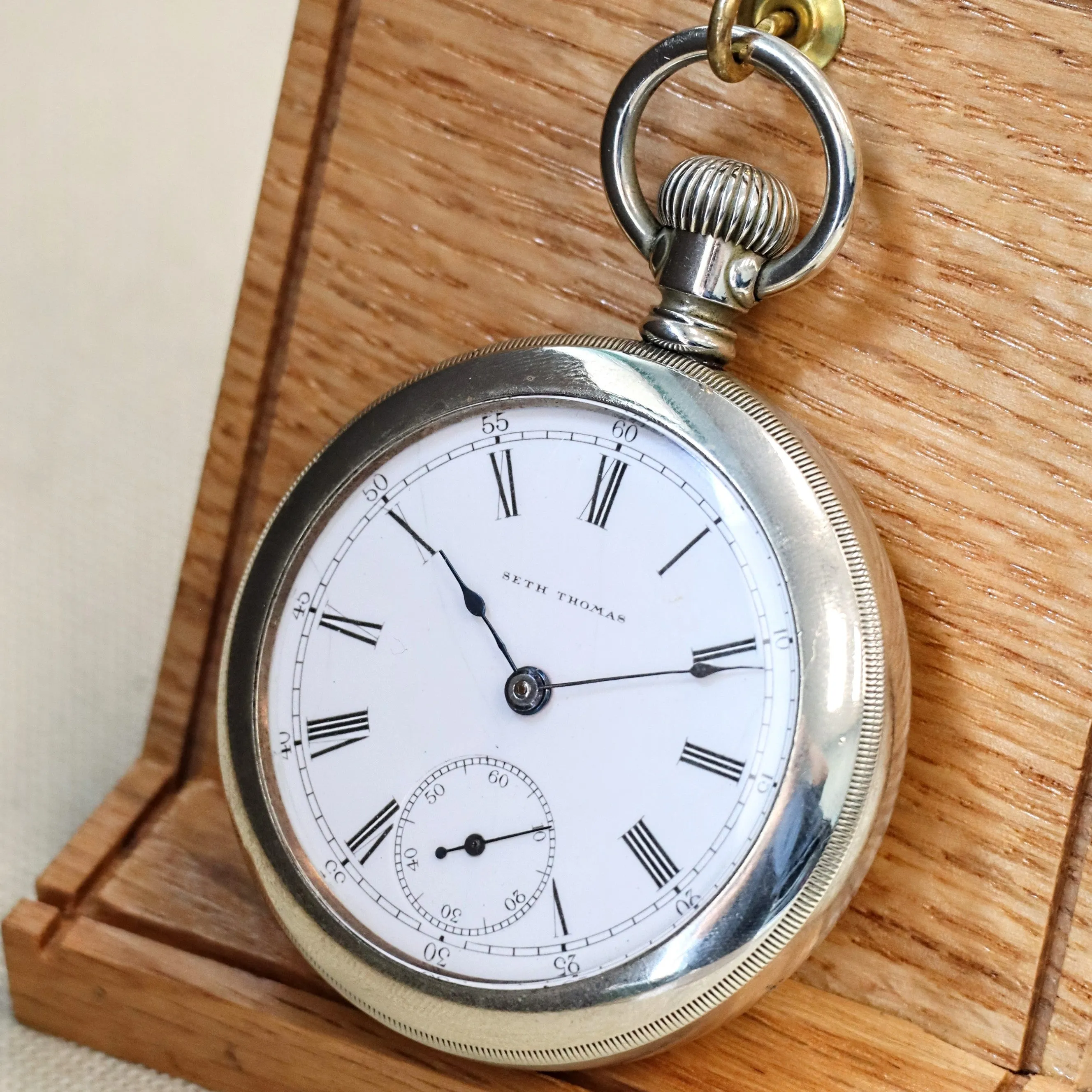 1900 SETH THOMAS Pocket Watch Openface 18s Grade 106 Lever Set 11 Jewels - Made in U.S.A.
