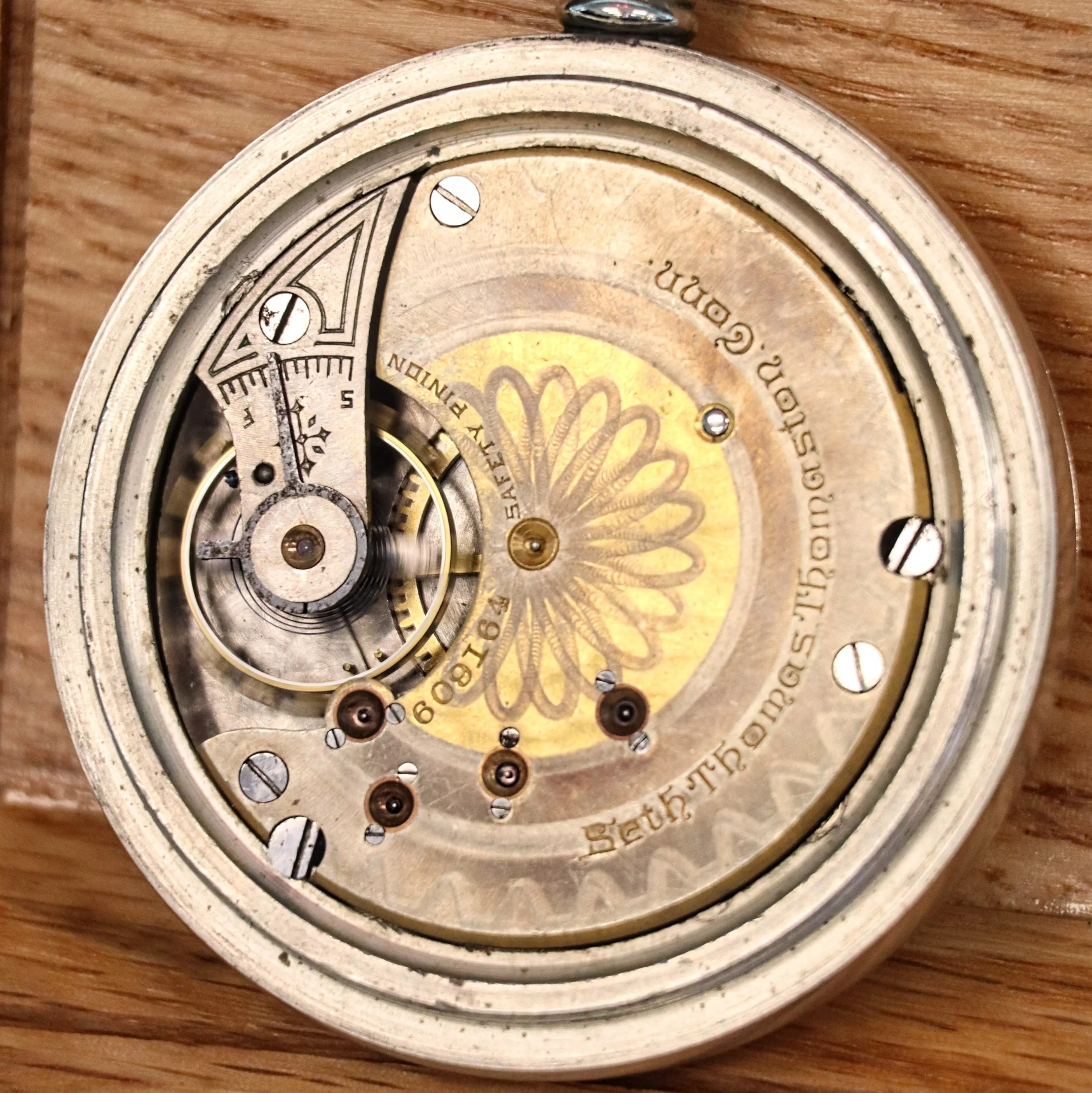 1900 SETH THOMAS Pocket Watch Openface 18s Grade 106 Lever Set 11 Jewels - Made in U.S.A.