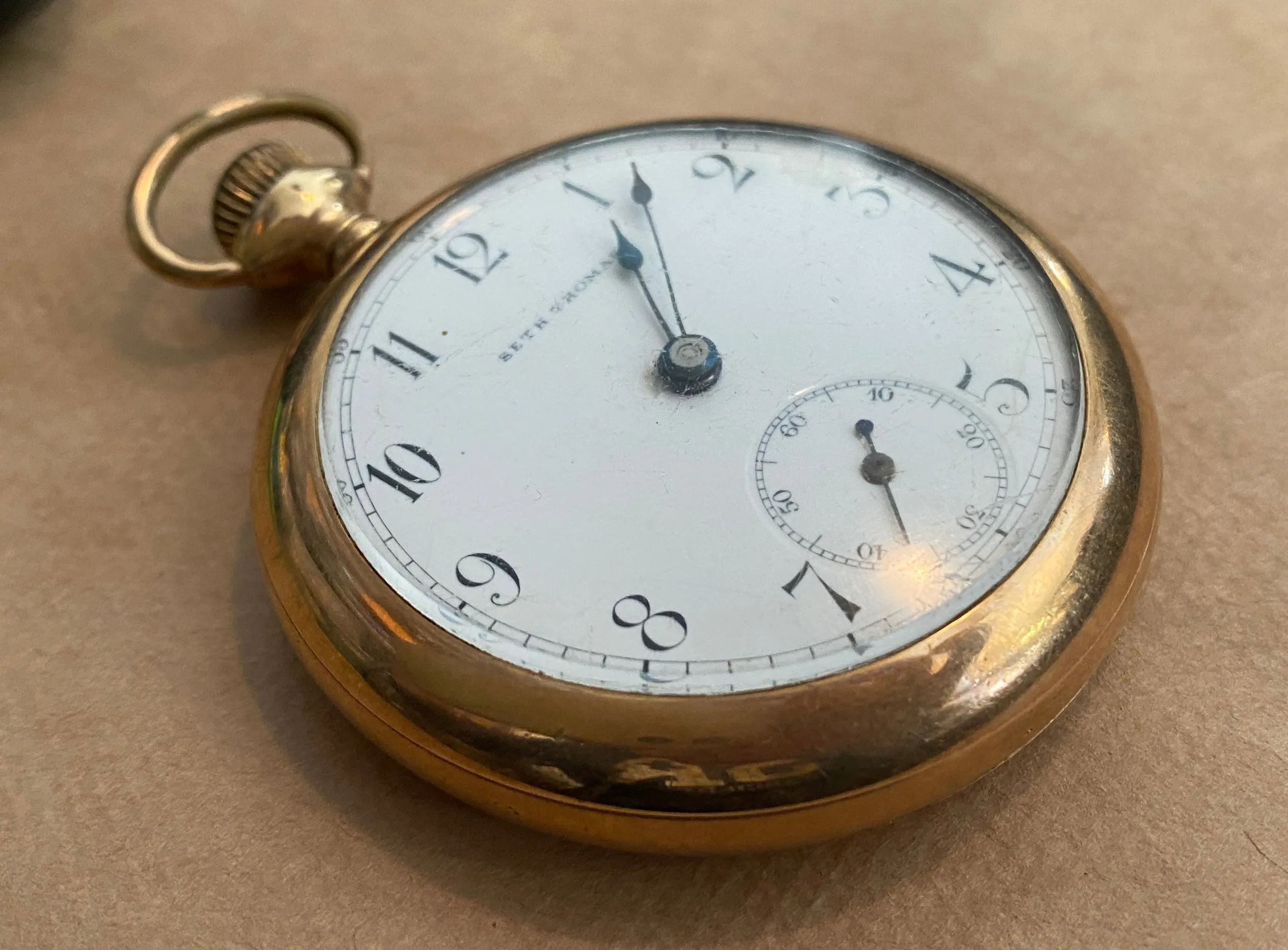 1914 Seth Thomas Illinois Gold Filled Watch Case Pocket Watch 18s Grade 36