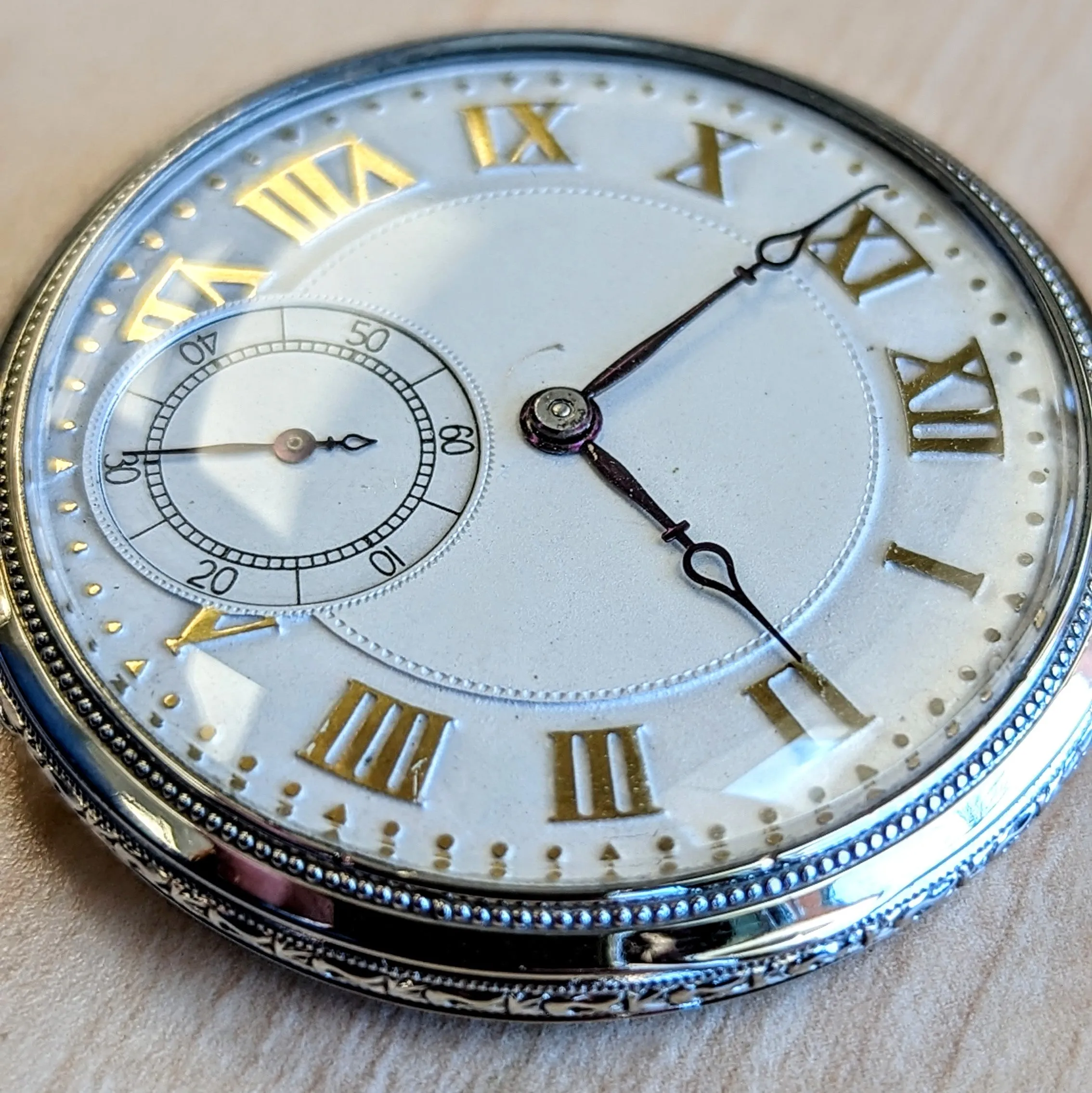1928 HAMILTON Pocket Watch 17 Jewels Grade 912 U.S.A. Made 12s Engraved Case