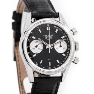1960's Vintage Heuer Carrera Ref. 7753NS Two-Register Chronograph Watch in Stainless Steel (# 14891)