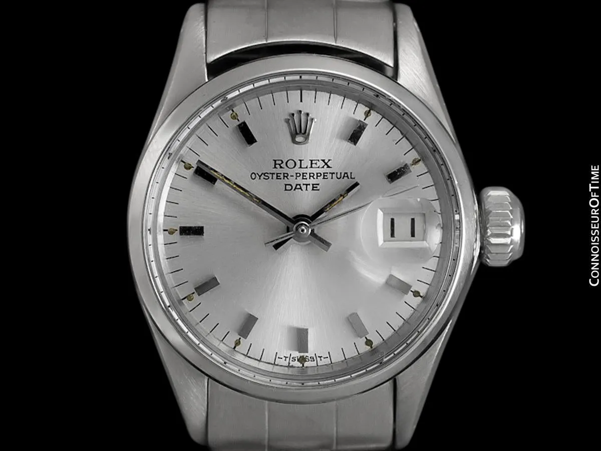 1961 Rolex Classic Vintage Ladies Date Datejust Watch, Silver Dial - Stainless Steel