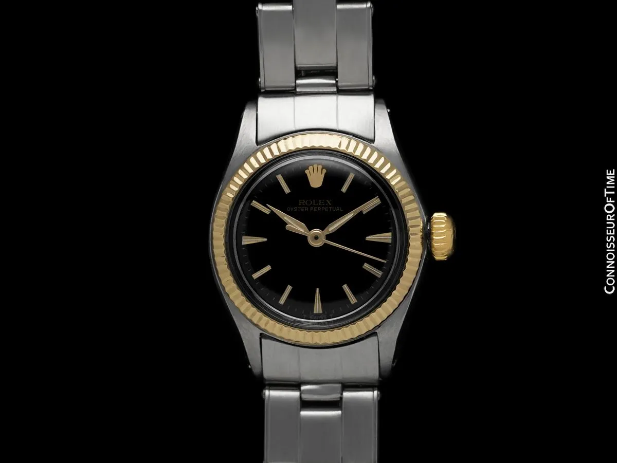 1962 Rolex Oyster Perpetual Ladies 2-Tone Vintage Watch - Stainless Steel & 18K Gold