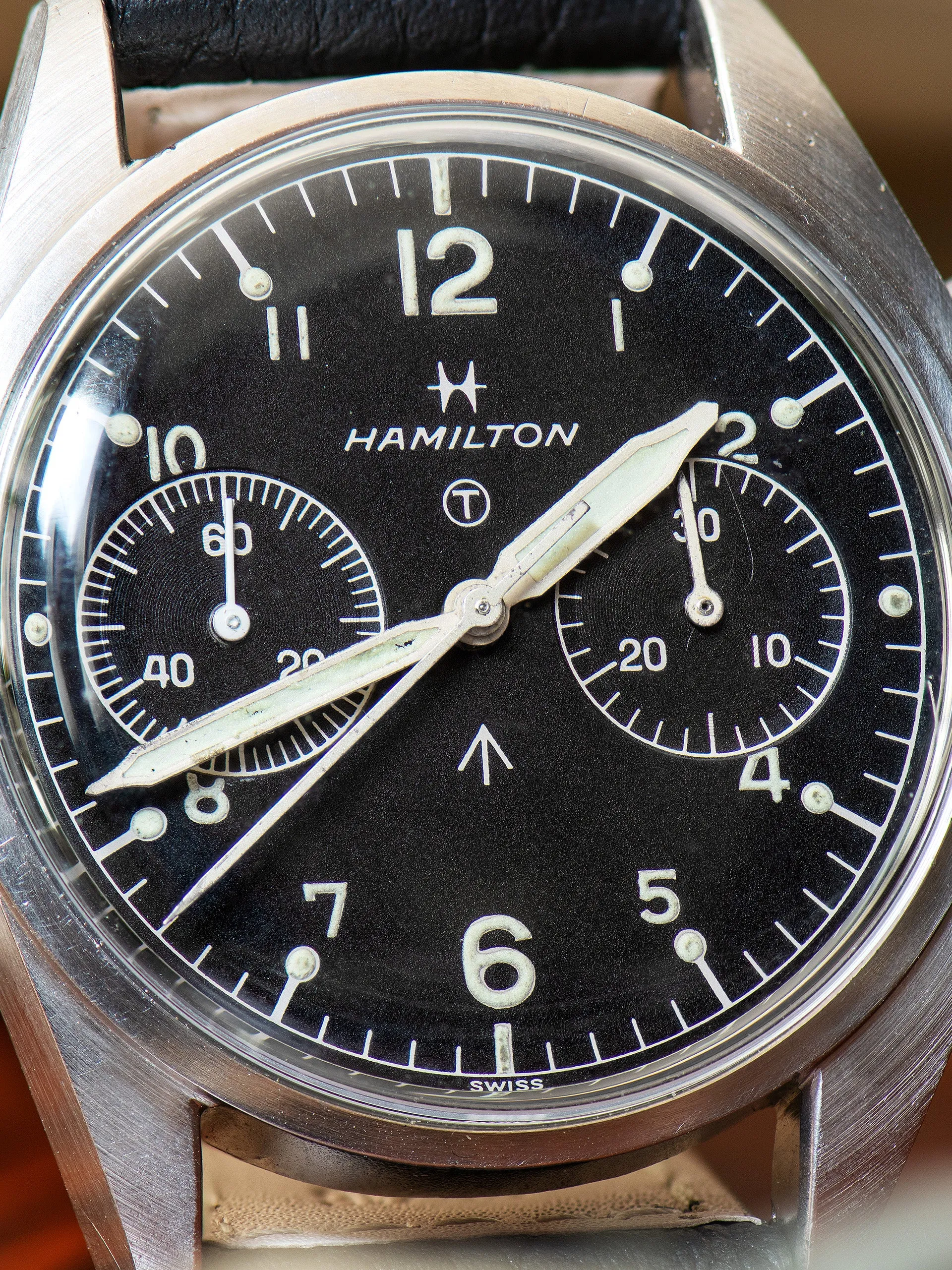 1970s Hamilton Royal Navy Pilots Chronograph "Valjoux Cal. 7733"