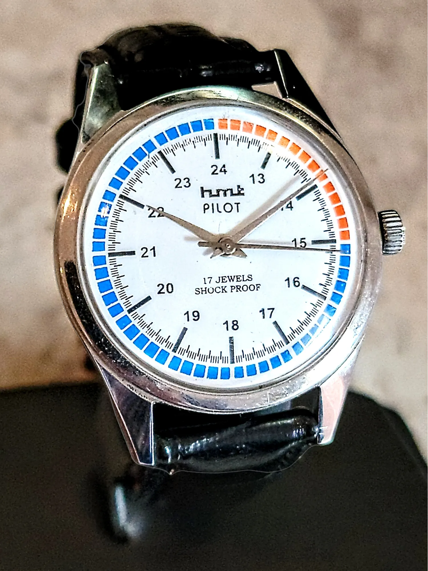1970's HMT Pilot Watch 17 Jewels Cal. 0231 - All S. Steel