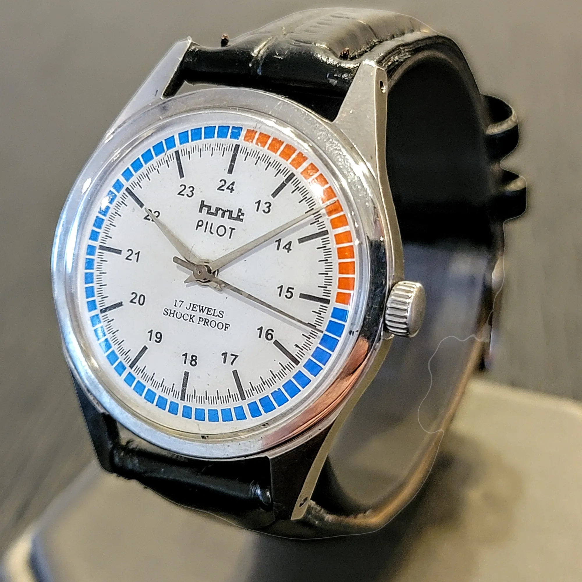 1970's HMT Pilot Watch 17 Jewels Cal. 0231 - All S. Steel
