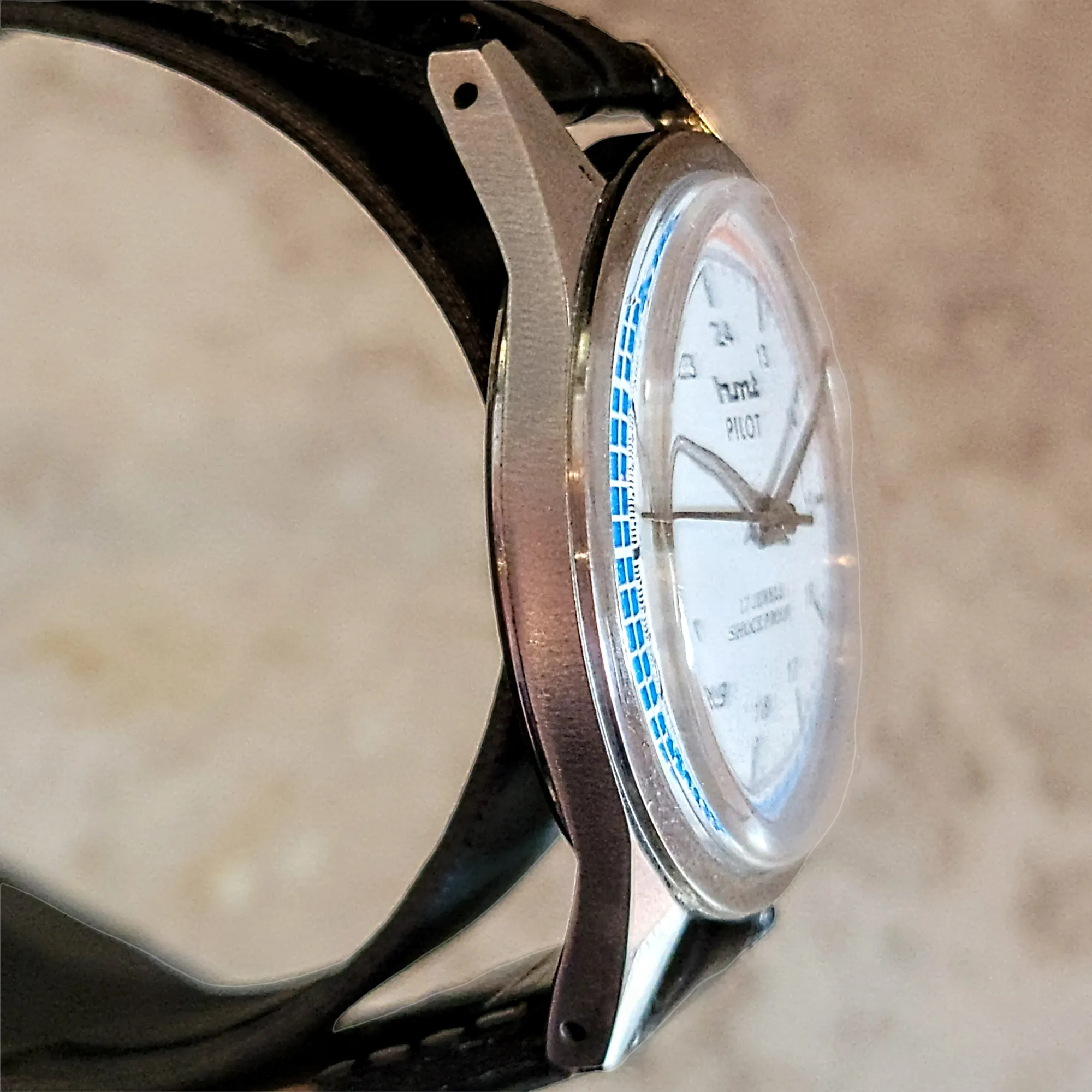 1970's HMT Pilot Watch 17 Jewels Cal. 0231 - All S. Steel