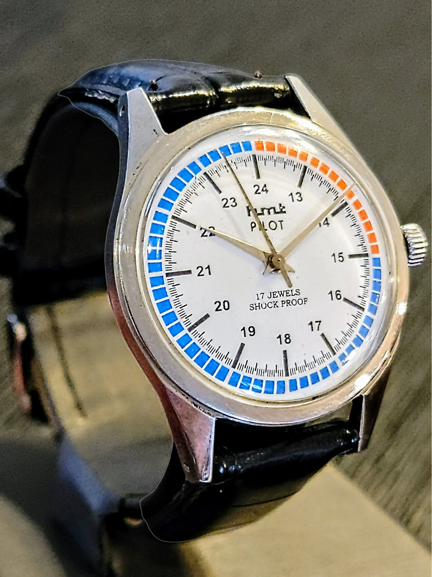 1970's HMT Pilot Watch 17 Jewels Cal. 0231 - All S. Steel