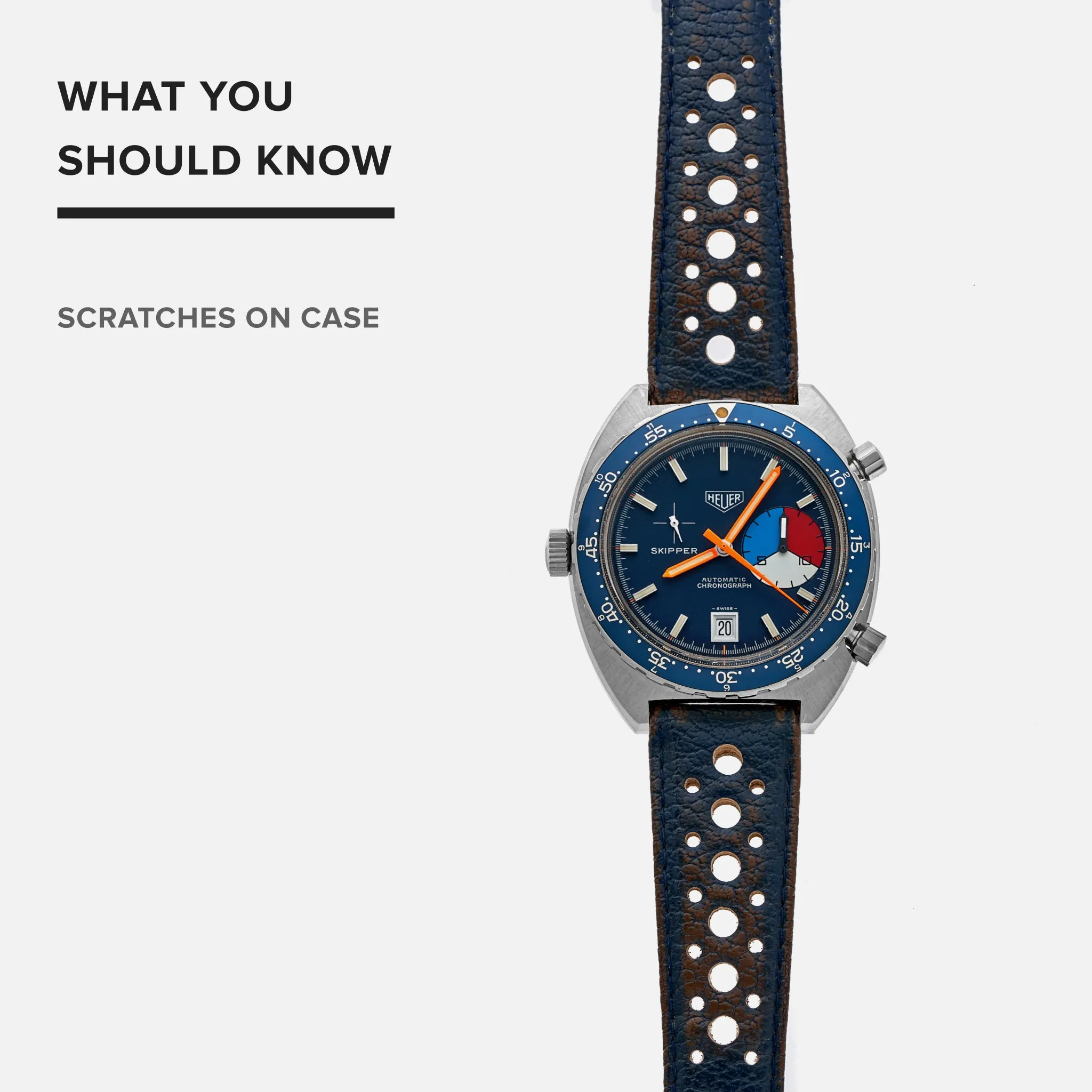 1972 Heuer Skipper Ref. 1564 With Original Strap And Buckle