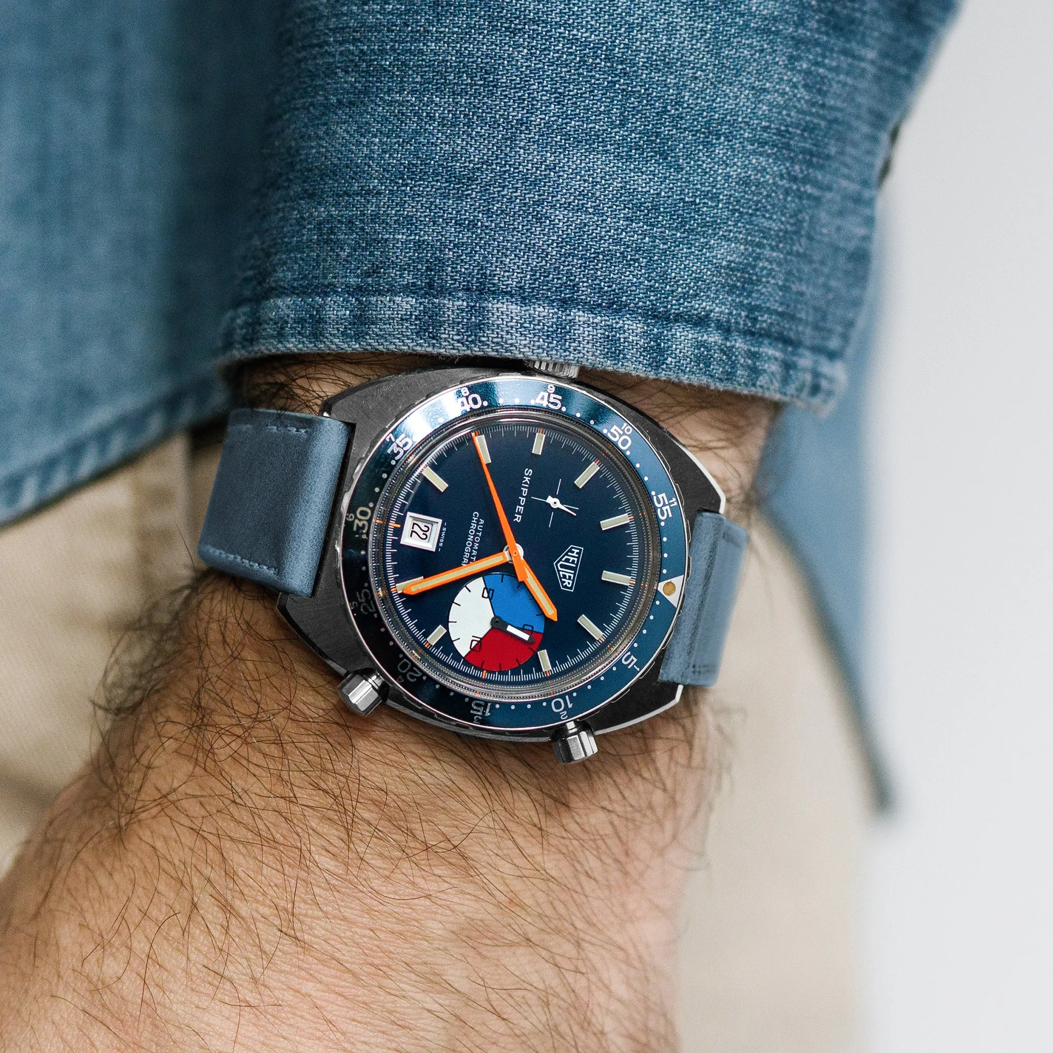 1972 Heuer Skipper Ref. 1564 With Original Strap And Buckle