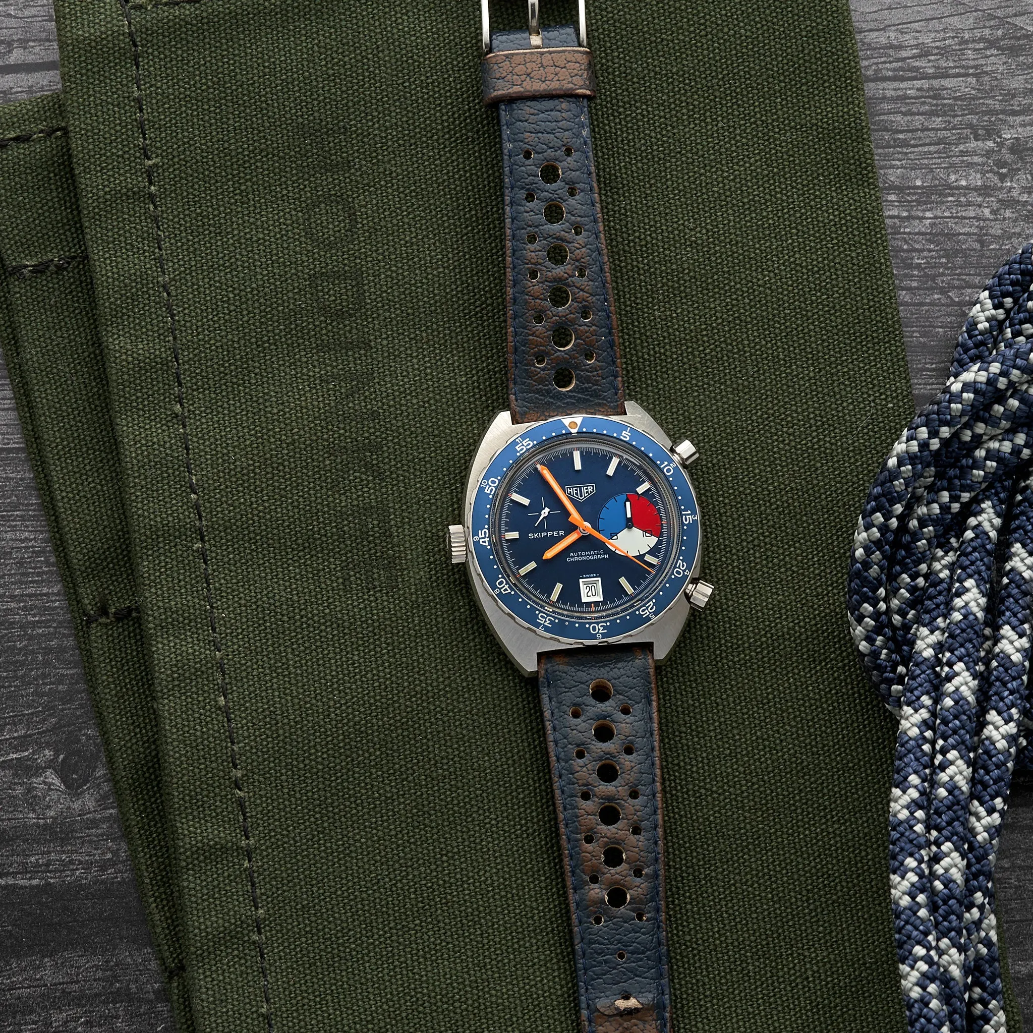 1972 Heuer Skipper Ref. 1564 With Original Strap And Buckle