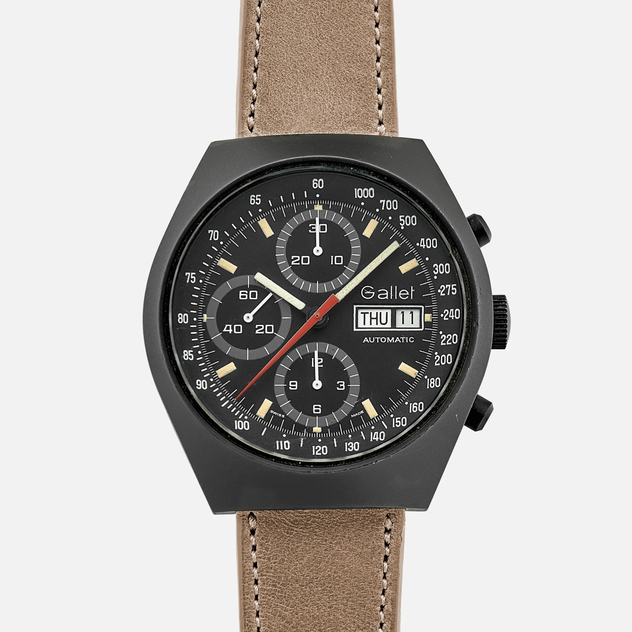 1980s Gallet Multichron 12 Chronograph In PVD