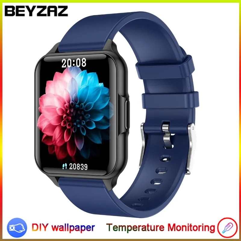 2022 New Body Temperature Smart Watch Men Blood Oxygen Monitoring Sports Fitness Watch Men's Custom Dial Smart Watch for Xiaomi