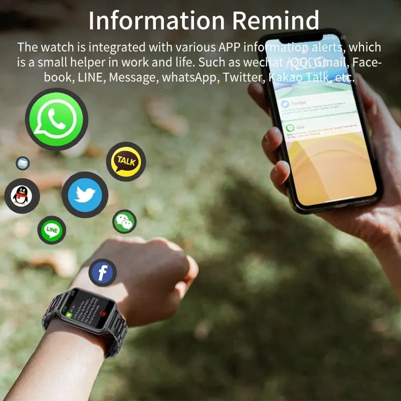 2022 New Body Temperature Smart Watch Men Blood Oxygen Monitoring Sports Fitness Watch Men's Custom Dial Smart Watch for Xiaomi