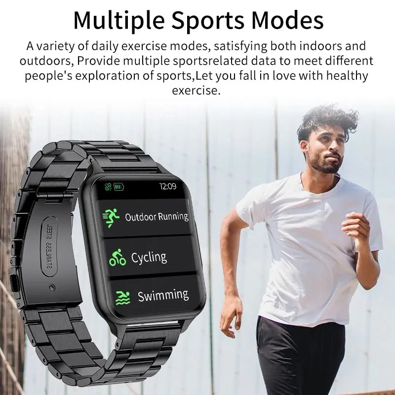 2022 New Body Temperature Smart Watch Men Blood Oxygen Monitoring Sports Fitness Watch Men's Custom Dial Smart Watch for Xiaomi