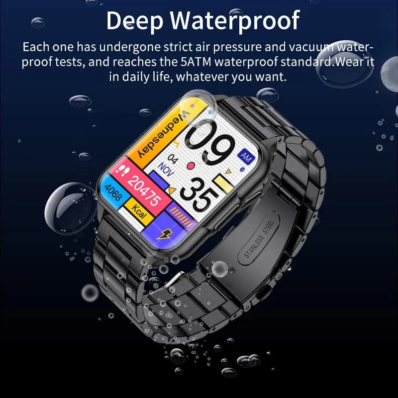 2022 New Body Temperature Smart Watch Men Blood Oxygen Monitoring Sports Fitness Watch Men's Custom Dial Smart Watch for Xiaomi