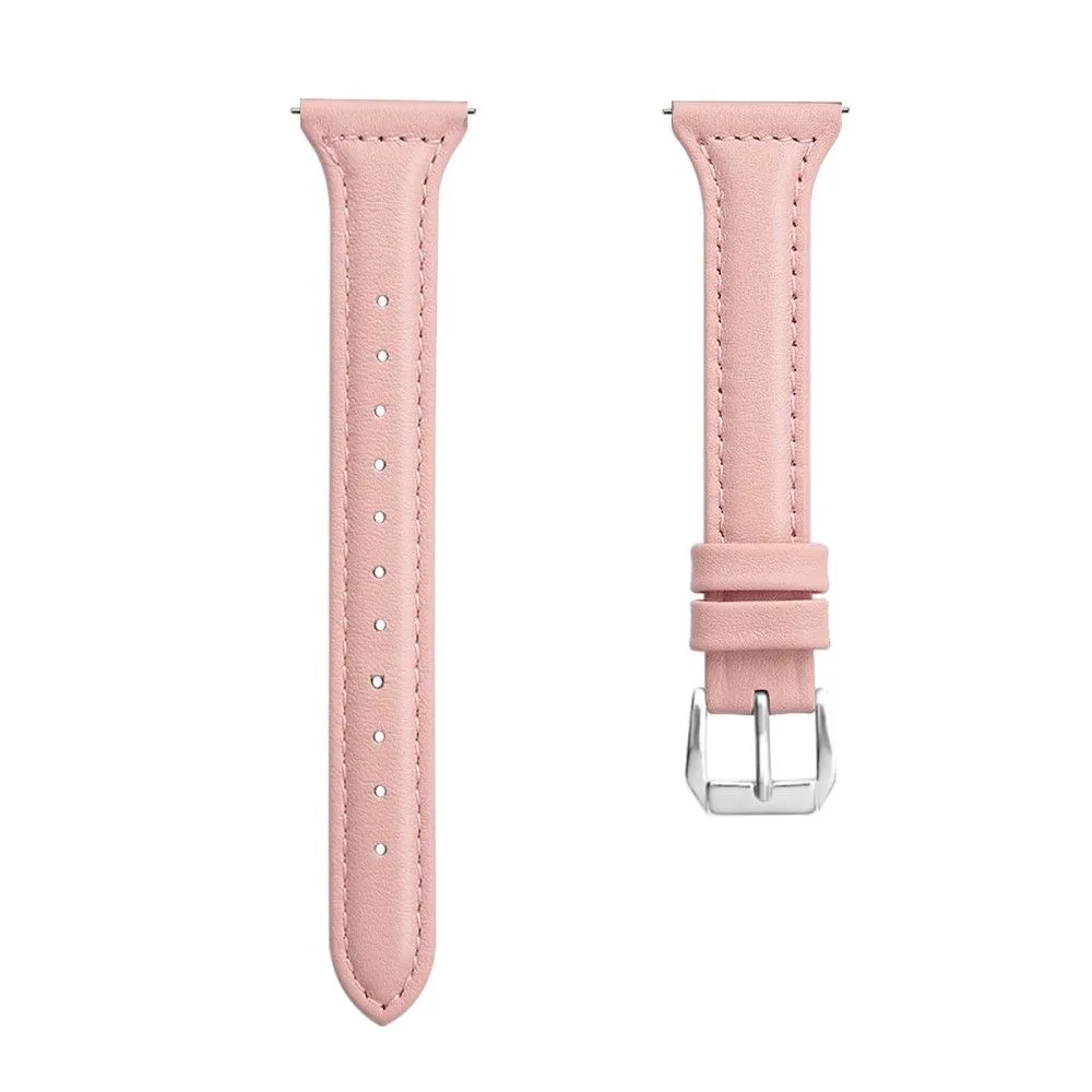 20mm Universal simple genuine leather watch strap with - Rose Pink