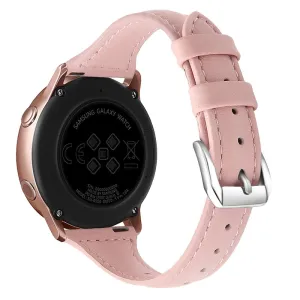 20mm Universal simple genuine leather watch strap with - Rose Pink