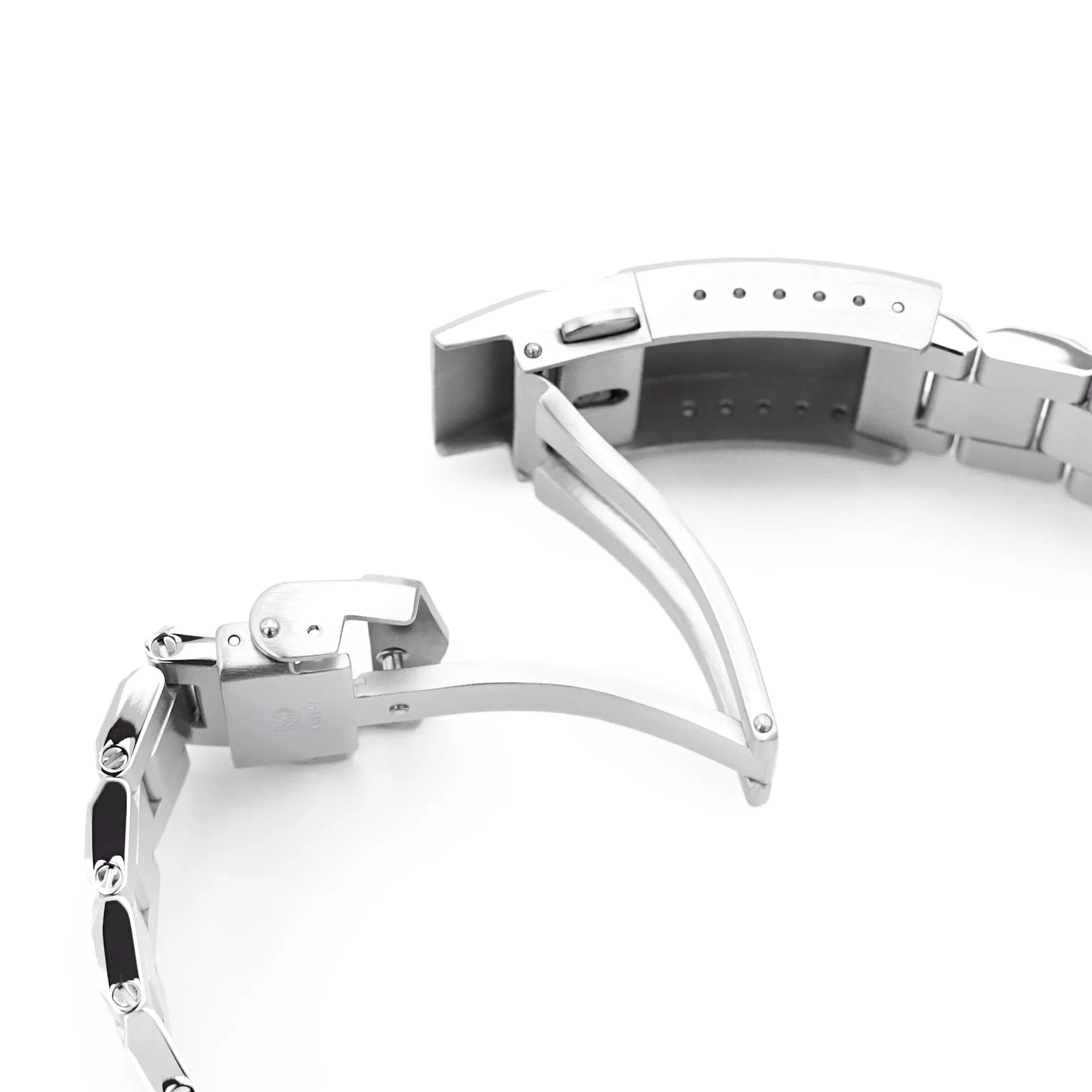22mm Hexad Watch Band for Seiko New Turtles SRP777 SRP775 SRPA21 (PADI), Stainless Steel - Brushed, V Diver Clasp