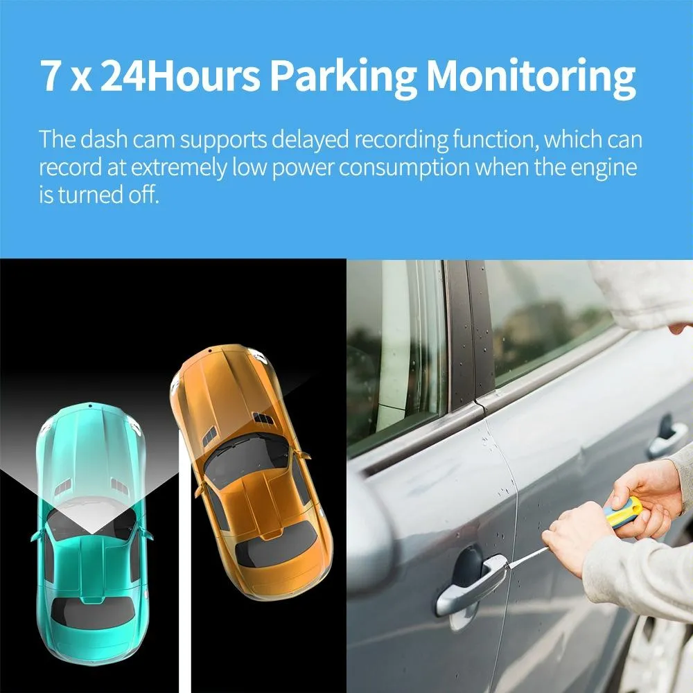 2k Hd Night Vision Car Recorder with Wifi and Single Recording