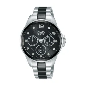 Alba Lady Active Blk Dial Blk & Silver Brac - Ap6631X1