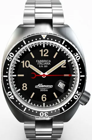 Allemano Watch 1973 Diver Shark Black