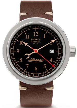 Allemano Watch Day Black Sandblasted Case