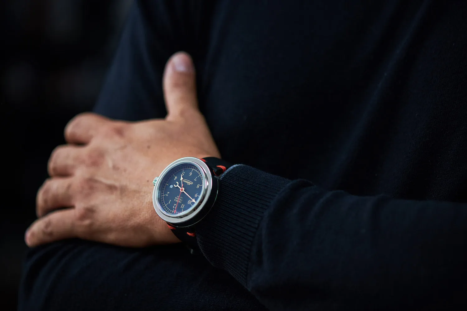 Allemano Watch Day Black Sandblasted Case