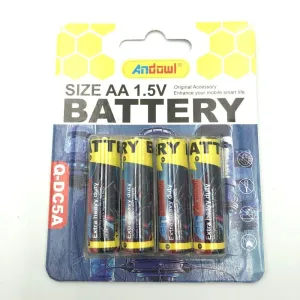 ANDOWL ALKALINE AA BATTERY, 1.5V - 4's - Q-DC5A
