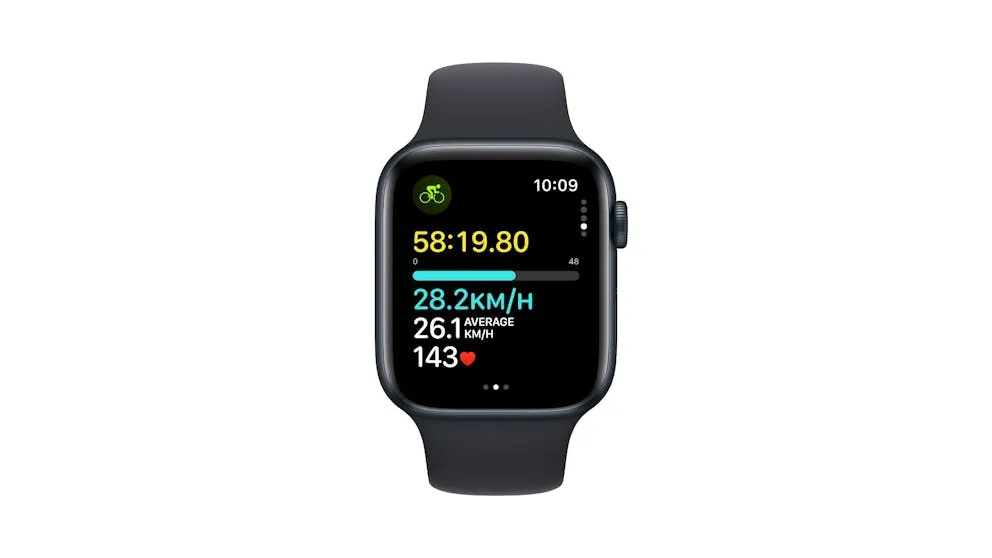 Apple Watch SE (2nd Gen) 44mm Midnight Aluminium Case with Midnight Sport Band M/L - GPS   Cellular (Open Never Used)