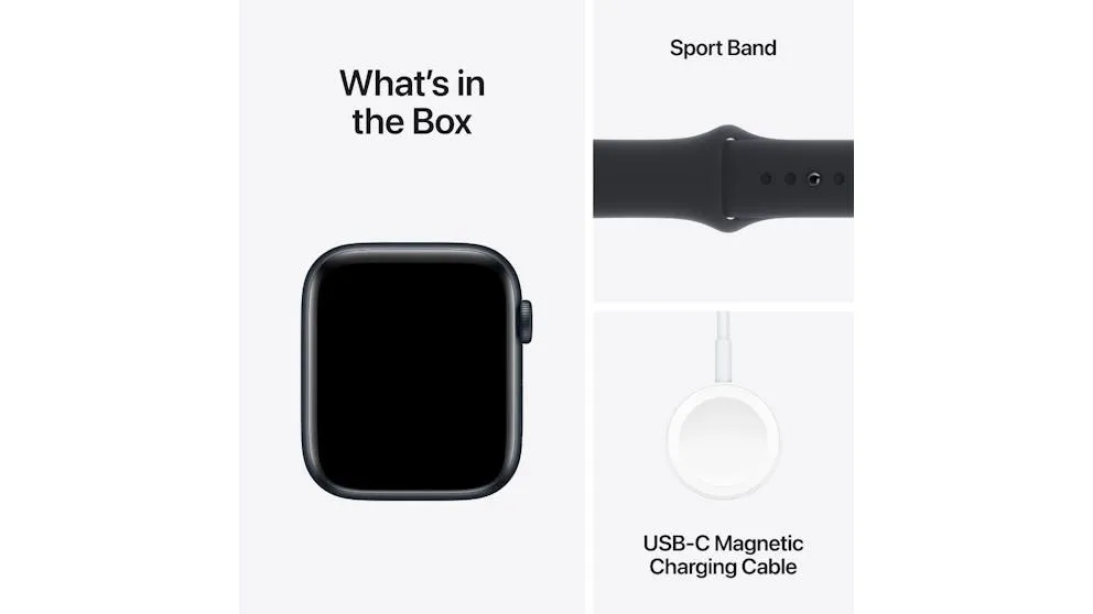 Apple Watch SE (2nd Gen) 44mm Midnight Aluminium Case with Midnight Sport Band M/L - GPS   Cellular (Open Never Used)