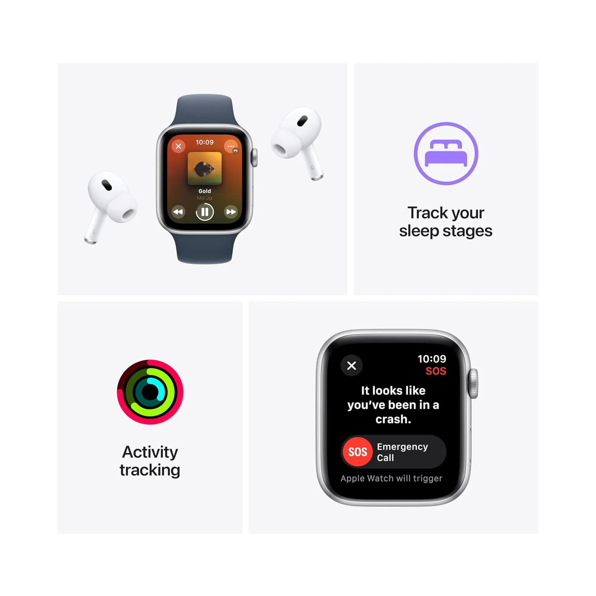 Apple Watch SE 2nd Gen GPS 44mm Midnight Aluminium Case - AU Version ( Grade - A )