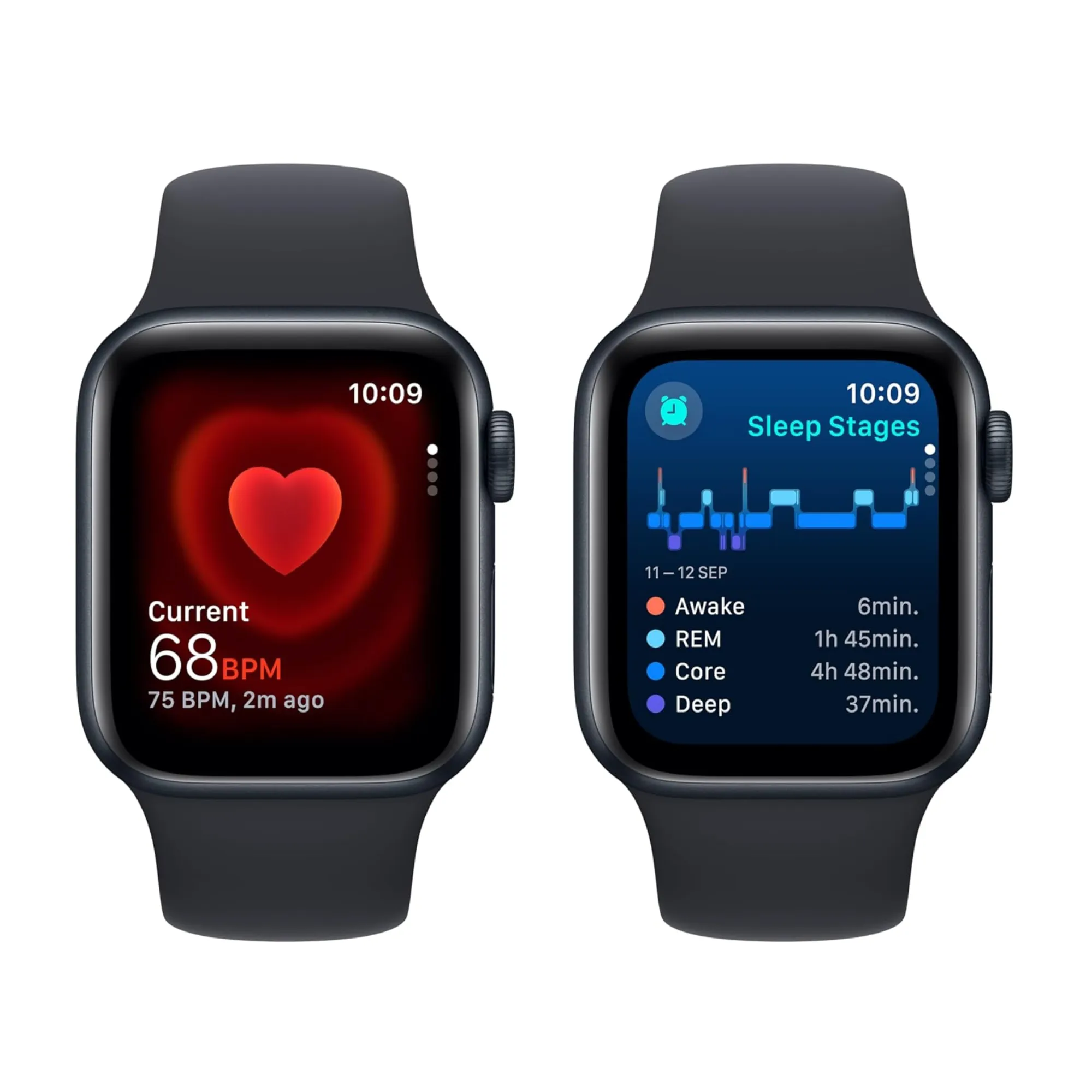 Apple Watch SE 2nd Gen GPS 44mm Midnight Aluminium Case - AU Version ( Grade - A )