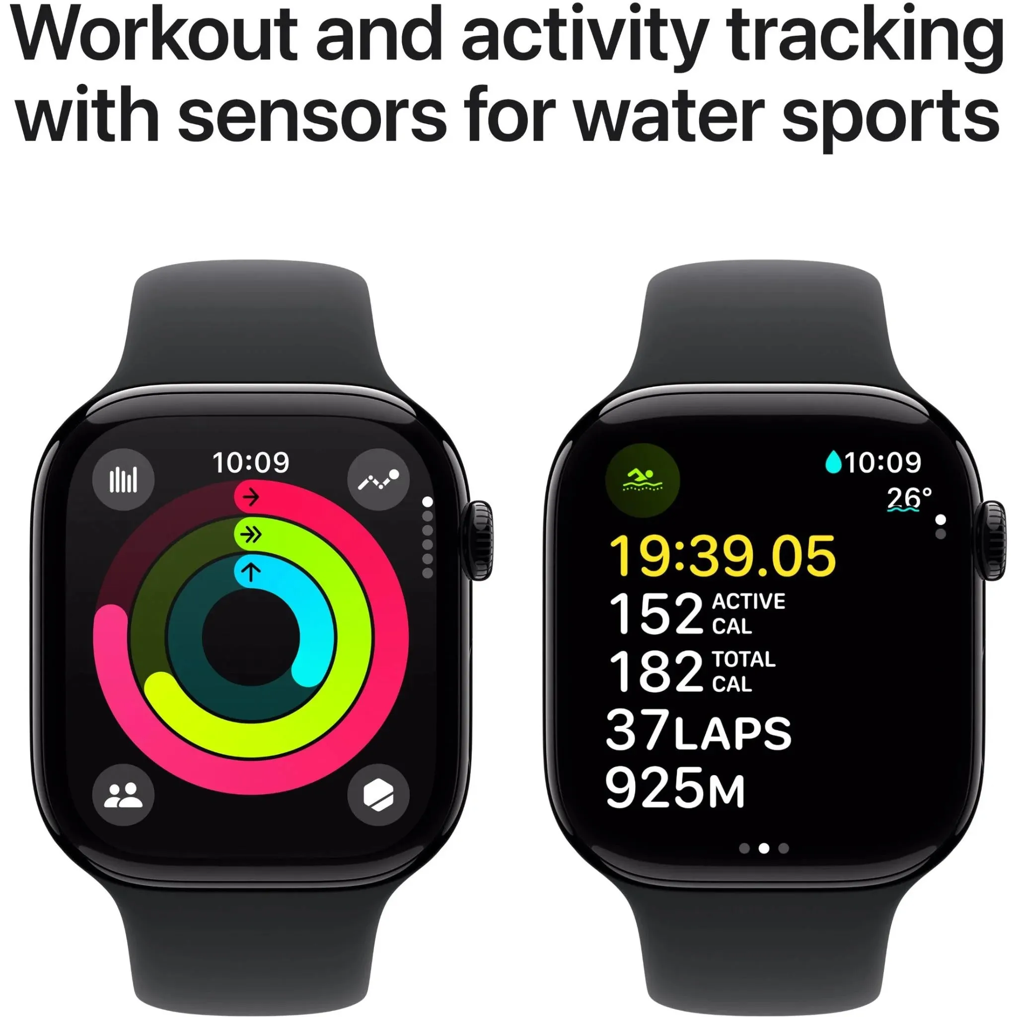 Apple Watch Series 10 46mm Jet Black Aluminium Case GPS   Cellular Sport Band - AU Version