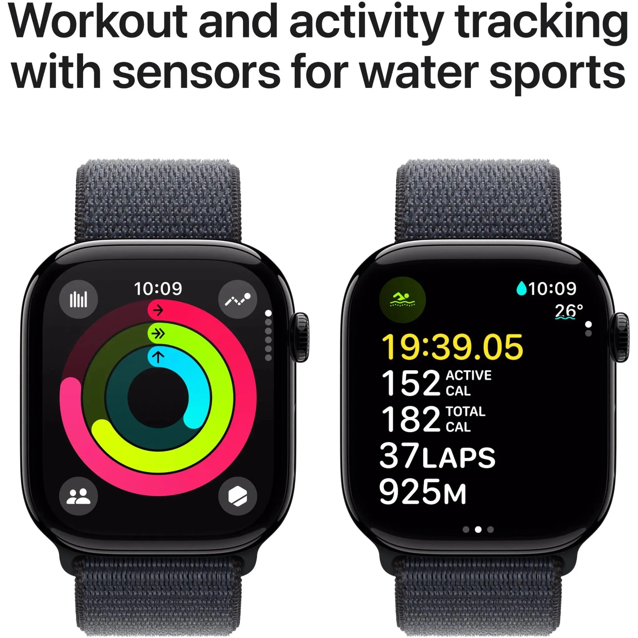 Apple Watch Series 10 46mm Jet Black Aluminium Case GPS   Cellular Sport Loop AU Version (Box Damage)