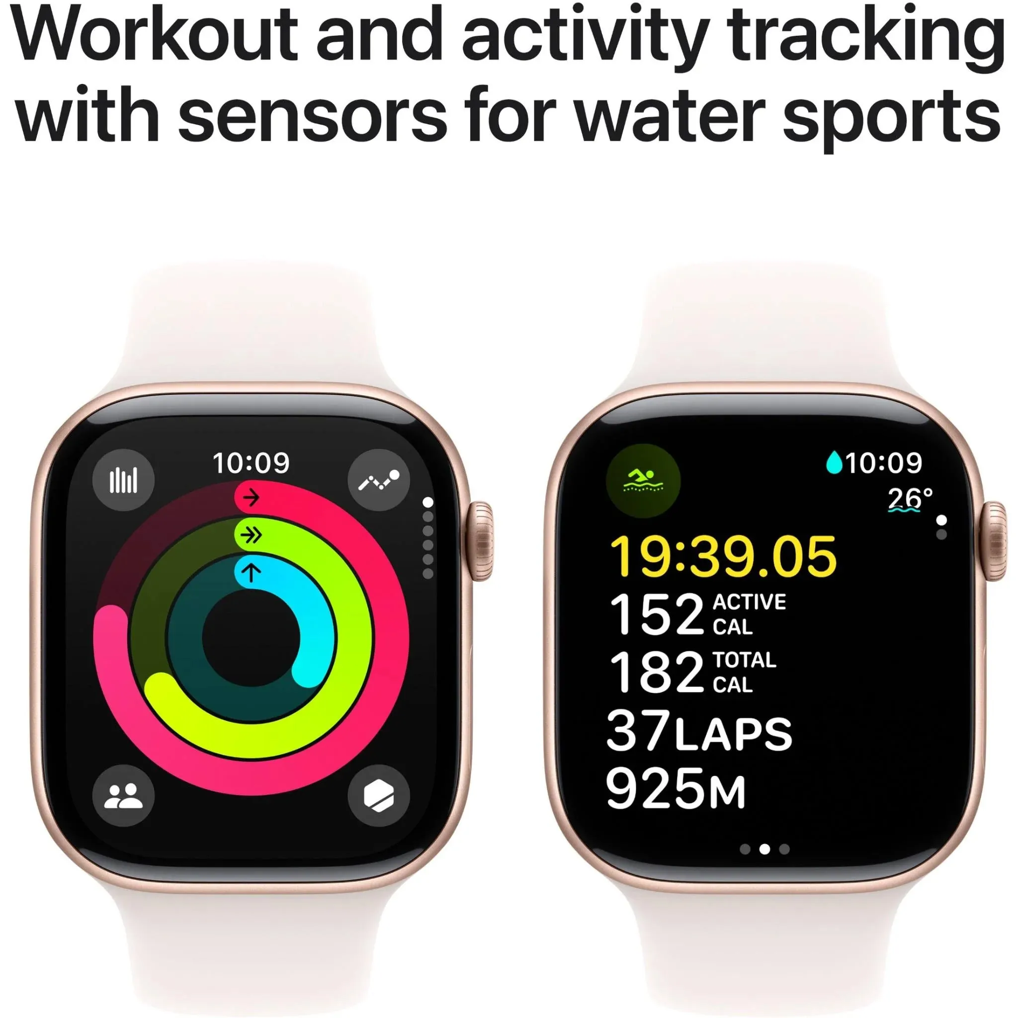 Apple Watch Series 10 46mm Rose Gold Aluminium Case GPS   Cellular Sport Band- Pristine - Refurbished  ( AU Version )