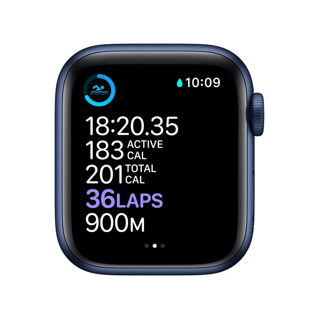 Apple Watch Series 6 44mm Blue Aluminium Case w/ Navy Sport Band (GPS   Cellular) Refurbished (Grade-B)