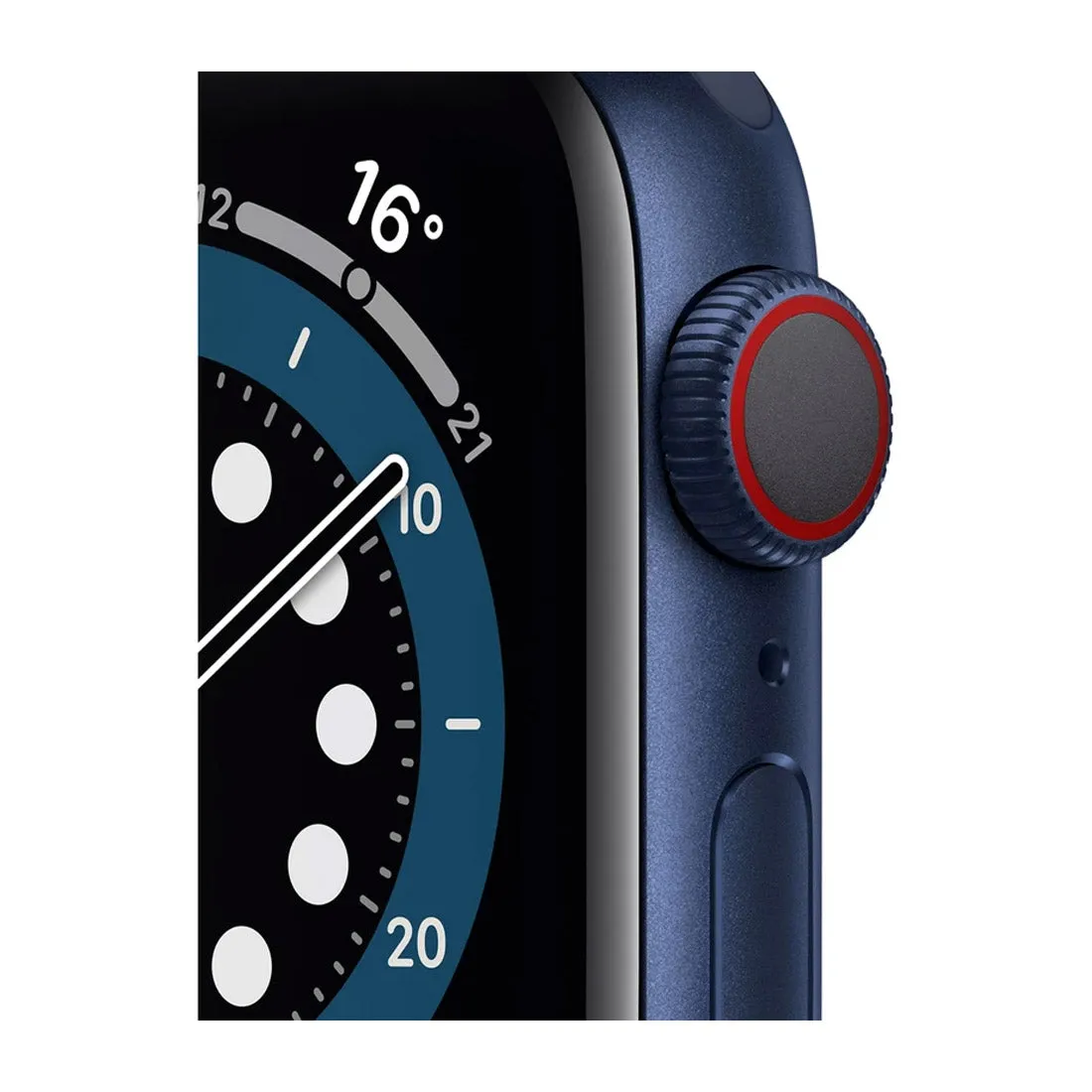 Apple Watch Series 6 44mm Blue Aluminium Case w/ Navy Sport Band (GPS   Cellular) Refurbished (Grade-B)