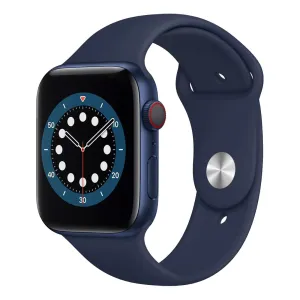 Apple Watch Series 6 44mm Blue Aluminium Case w/ Navy Sport Band (GPS   Cellular) Refurbished (Grade-B)