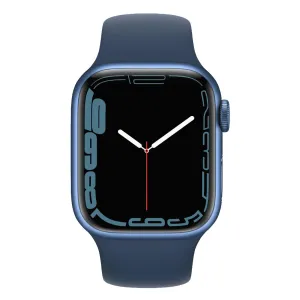 Apple Watch Series 7 45mm Aluminium Case With Sport Band GPS   Cellular - Blue - Open Never Used - AU Version