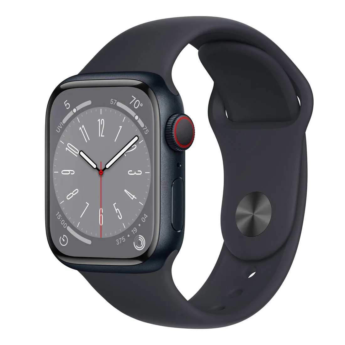 Apple Watch Series 8 GPS   Cellular 45mm Aluminum Case w/ Sport Band - Midnight - Pristine Refurbished - AU Version