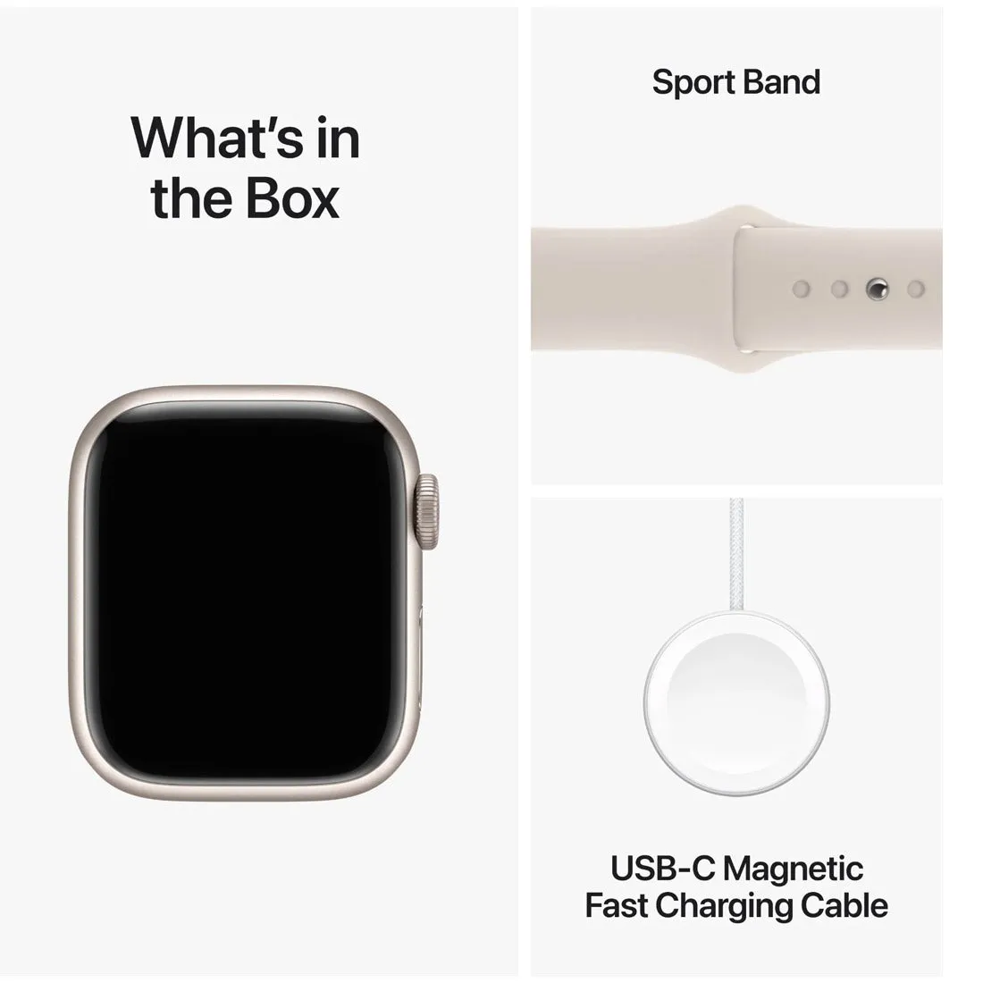 Apple Watch Series 9 45mm Starlight Aluminium Case GPS   Cellular (M/L)