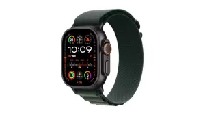 Apple Watch Ultra 2 GPS   Cellular 49mm Black Titanium Case with Dark Green Alpine Loop - Medium - AU Version