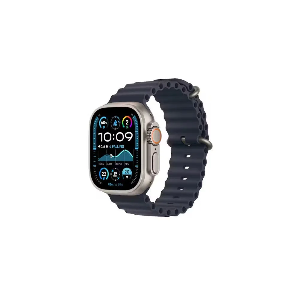 Apple Watch Ultra 2 GPS   Cellular 49mm - Natural Titanium Case with Navy Ocean Band - AU Version