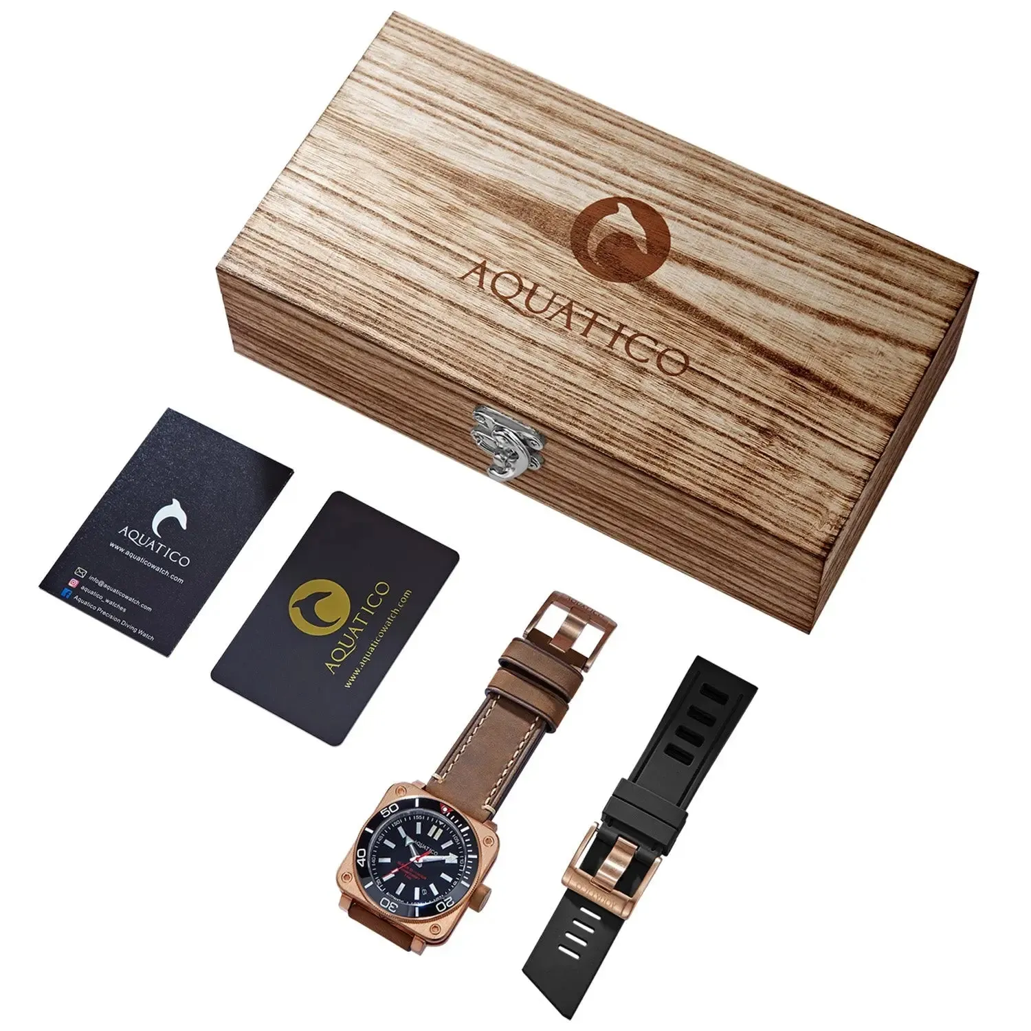 Aquatico Super Charger Bronze Black Dial Watch (NH35)