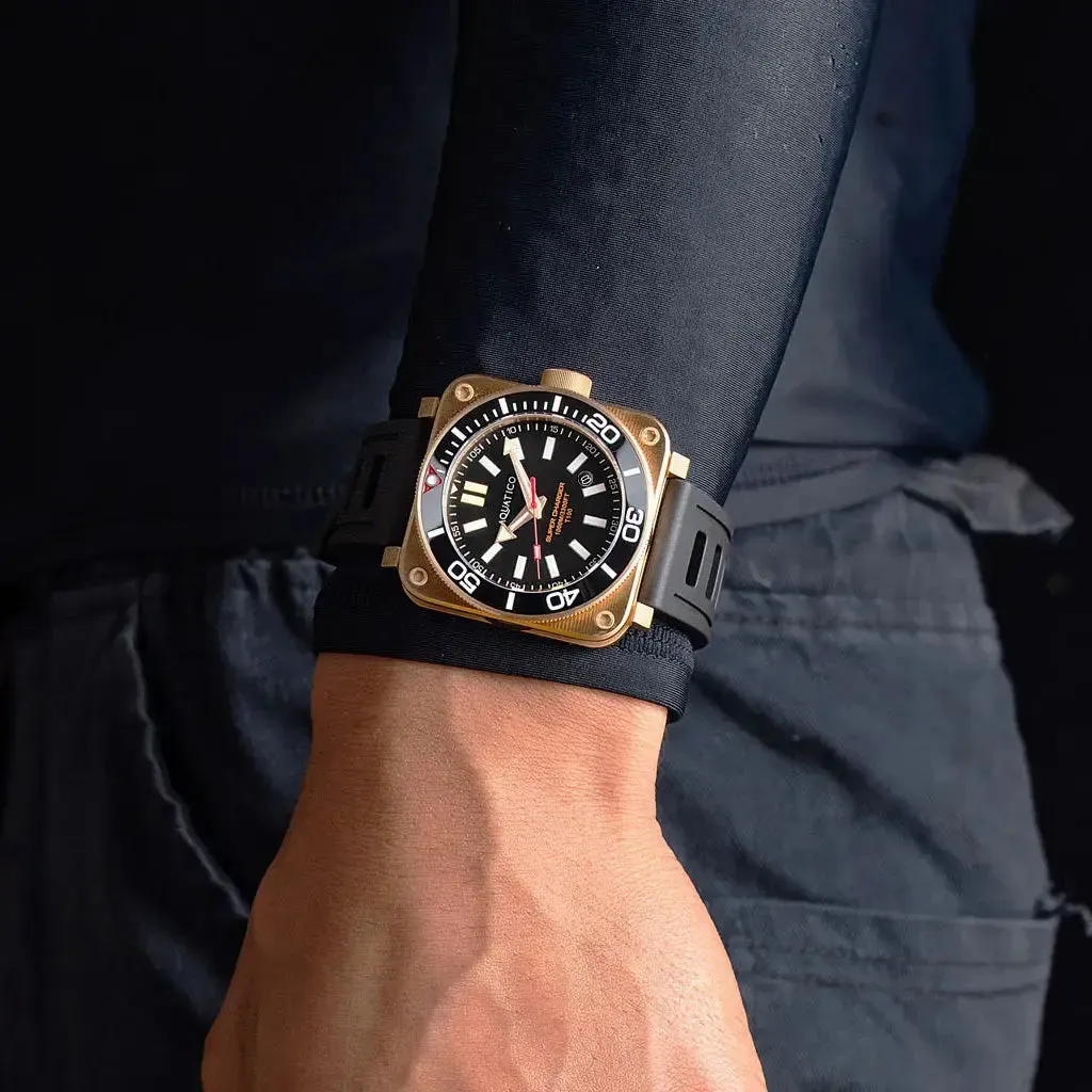 Aquatico Super Charger Bronze Black Dial Watch (NH35)