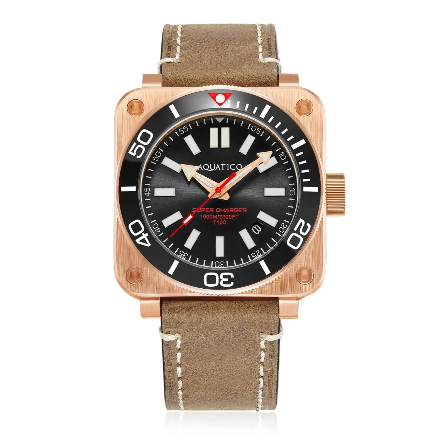 Aquatico Super Charger Bronze Black Dial Watch (NH35)
